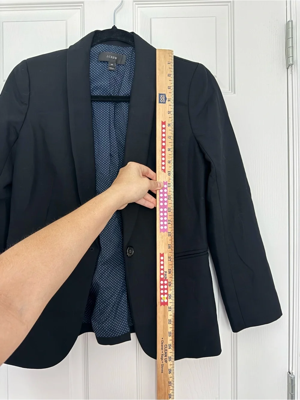 JCREW Parker Blazer in Black Womens 4P Button Wool Blend
